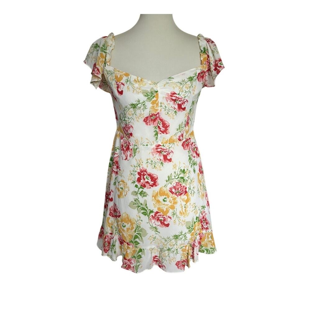 Reformation Hyacinth Off The Shoulder Mini Dress - Floral - Size 6